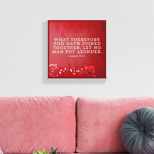 Ehe - Premium Wrapped Canvas (Glanz) Leinwanddruck (Insitu (Wohnzimmer))