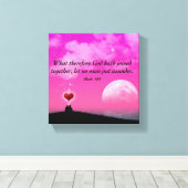 Ehe - Premium Wrapped Canvas (Glanz) Leinwanddruck (Insitu (Holzboden))