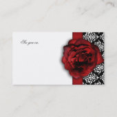 Ehe Rote Rose Damaske Ernennung Terminkarte (Rückseite)