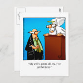 Ehe Spaß Postkarte (Vorne/Hinten)