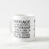 Ehe-Streit Lustiger Becher Kaffeetasse (Vorderseite Links)