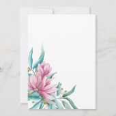 Ehe Typografie Blumenrosa Hochzeitsbrunch Einladung (Rückseite)