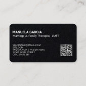Ehe und Familientherapeut QR Visitenkarte (Rückseite)
