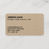 Ehe und Familientherapeut Visitenkarte (Rückseite)