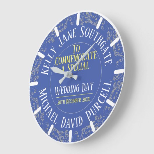 Ehe und Hochzeit. Große Wanduhr (Winkel)