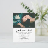 Ehe Vintage Schreibmaschine Foto Postkarte (Stehend Vorderseite)