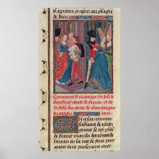 Ehe von Baldwin VI und Marie Poster (Vorne)