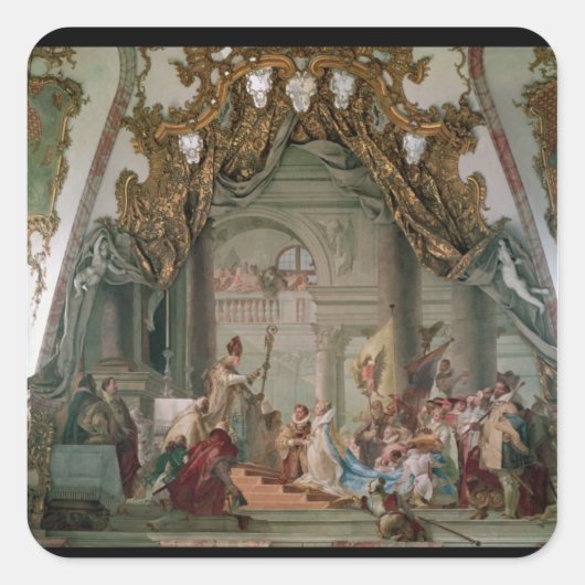 Ehe von Frederick I Barbarossa Quadratischer Aufkleber (Vorderseite)