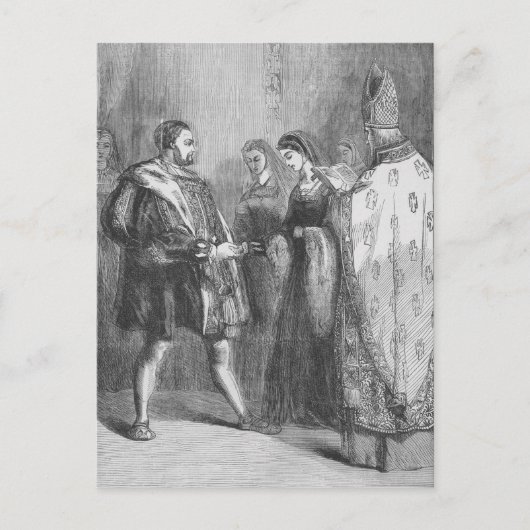 Ehe von Henry VIII und Catherine Parr Postkarte (Vorderseite)