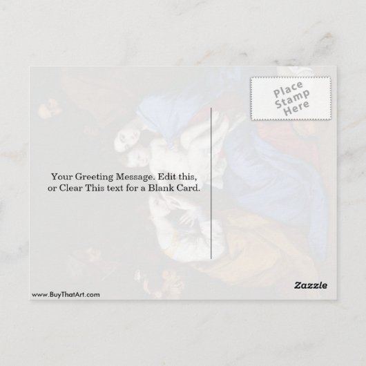 Ehe von St. Catherine durch Jusepe de Ribera Postkarte (Rückseite)