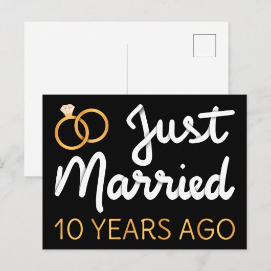 Ehe vor 10 Jahren IV Postkarte (Vorne/Hinten)