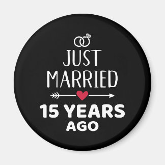 Ehe vor 15 Jahren 15. Hochzeitstag Magnet