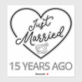 Ehe vor 15 Jahren III Aufkleber (Blatt)