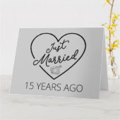 Ehe vor 15 Jahren III Karte (Gelbe Blume)