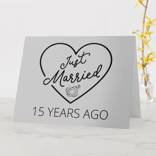 Ehe vor 15 Jahren III Karte (Gelbe Blume)