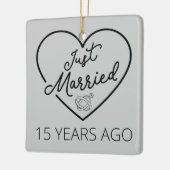 Ehe vor 15 Jahren III Keramikornament (Links)