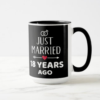 Ehe vor 18 Jahren 18. Hochzeitstag Tasse