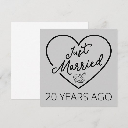 Ehe vor 20 Jahren III Einladung (Vorne/Hinten)