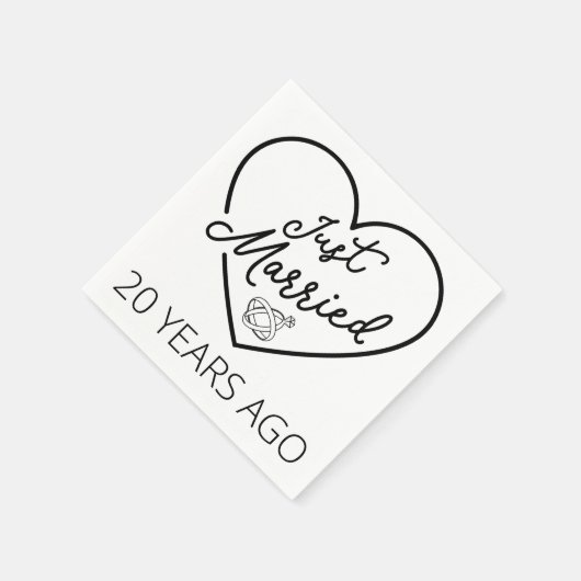 Ehe vor 20 Jahren III Serviette (Ecke)