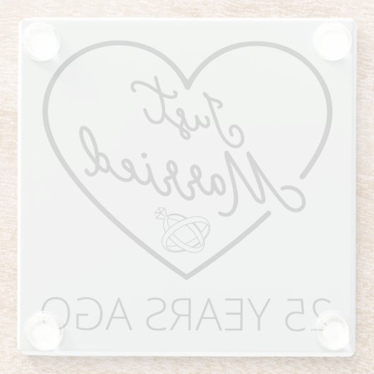 Ehe vor 25 Jahren III Glasuntersetzer (Rückseite)