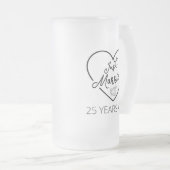 Ehe vor 25 Jahren III Mattglas Bierglas (VorderseiteRechts)