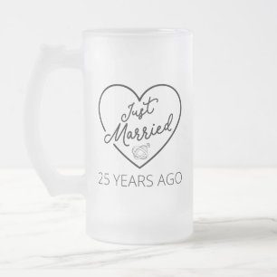 Ehe vor 25 Jahren III Mattglas Bierglas