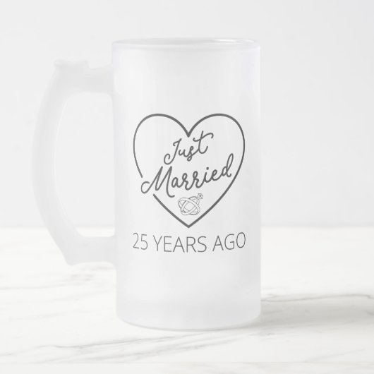 Ehe vor 25 Jahren III Mattglas Bierglas (Links)