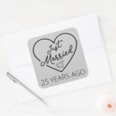 Ehe vor 25 Jahren III Quadratischer Aufkleber (Umschlag)