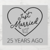 Ehe vor 25 Jahren III Schaumweinetikett (Einzelnes Label)