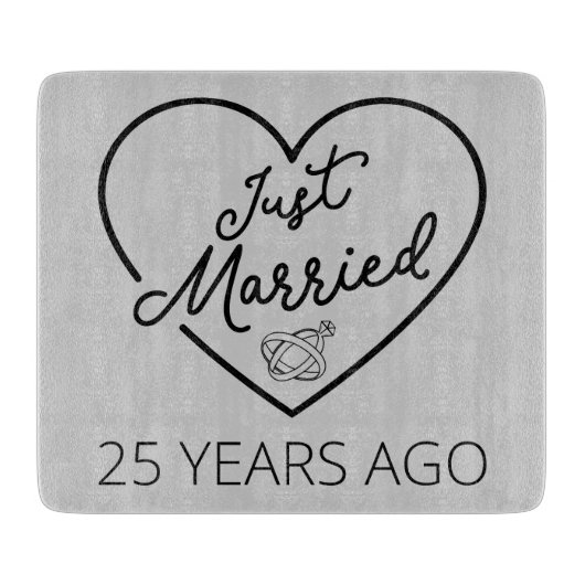 Ehe vor 25 Jahren III Schneidebrett (Vorderseite)