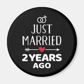 Ehe vor 2 Jahren 2. Hochzeitstag Magnet