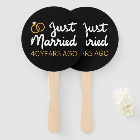 Ehe vor 40 Jahren IV Fächer (Vorne und Hinten)