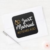 Ehe vor 40 Jahren IV Quadratischer Aufkleber (Umschlag)
