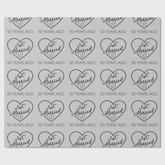 Ehe vor 50 Jahren III Geschenkpapier (Flach)
