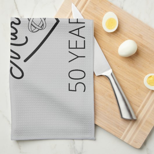 Ehe vor 50 Jahren III Geschirrtuch (Viertel Falte)