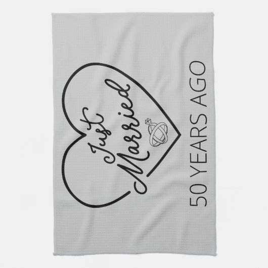 Ehe vor 50 Jahren III Geschirrtuch (Vertikal)