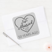 Ehe vor 50 Jahren III Quadratischer Aufkleber (Umschlag)