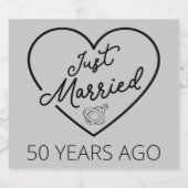 Ehe vor 50 Jahren III Schaumweinetikett (Einzelnes Label)