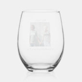 Ehe, wenn Verabrede Pro Funny neu verheiratet Weinglas Ohne Stiel (Rückseite)