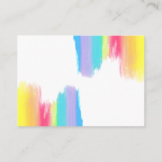 Eheberatung Elegante Moderne Rainbow Hochzeit Begleitkarte (Rückseite)