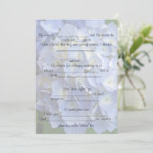 Eheberatung und Kommentare Hydrangea Einladung (Stehend Vorderseite)