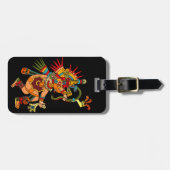 Ehecatl Aztec Art Gepäckanhänger (Vorderseite horizontal)
