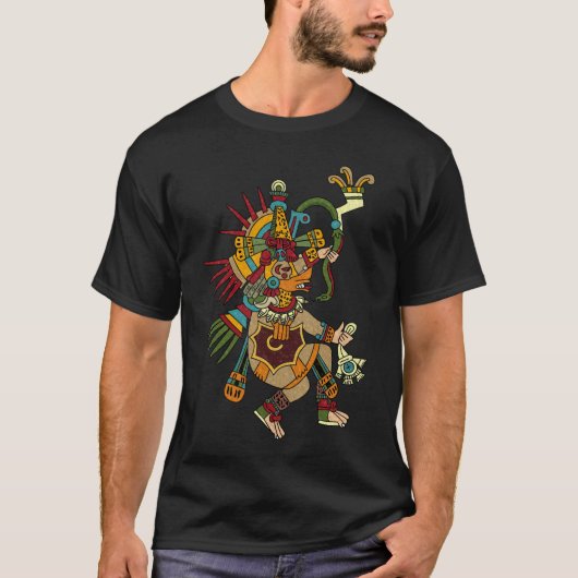 Ehecatl Aztec Art T-Shirt (Vorderseite)