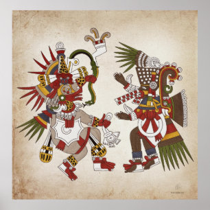 Ehecatl u. Tezcatlipoca Plakat