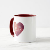 Ehedatum des roten Herzens Tasse (Vorderseite Links)