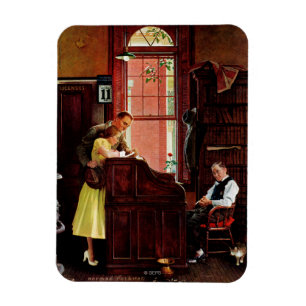 Ehefähigkeitszeugnis durch Norman Rockwell Magnet