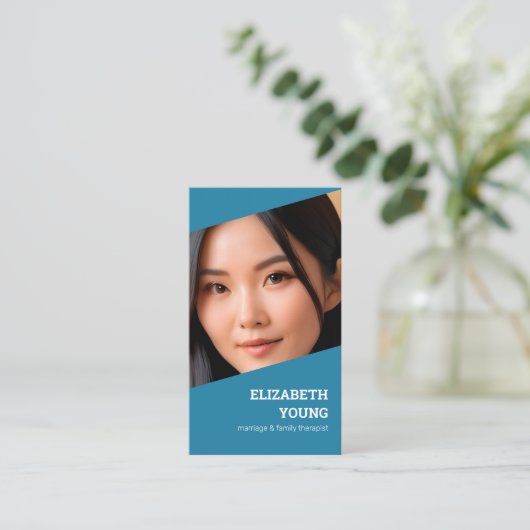 Ehefamilienbeziehungen Coach Foto und QR Visitenkarte (Stehend Vorderseite)