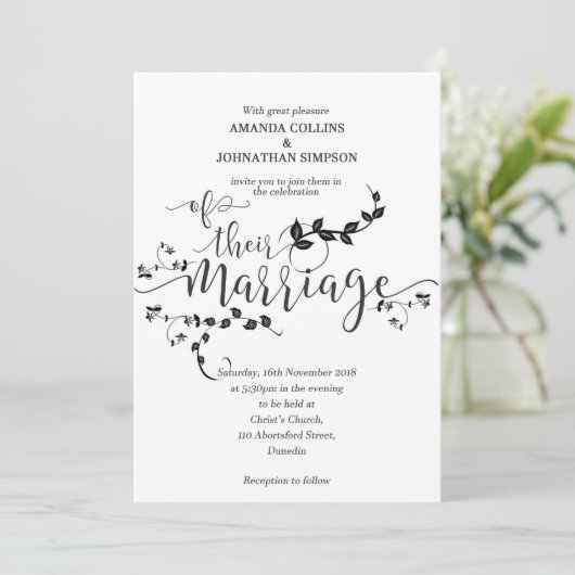 Ehefeier Einladung (Stehend Vorderseite)