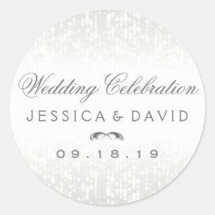 Ehefeiern Runde Namen und Datum Aufkleber