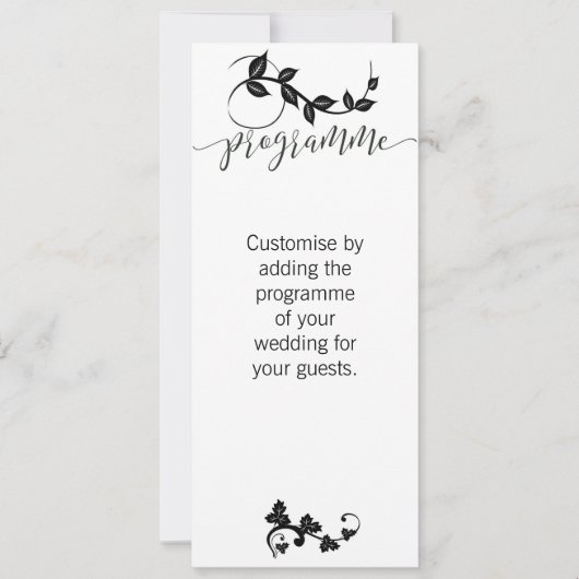 Ehefeierungsprogramm Einladung (Vorderseite)